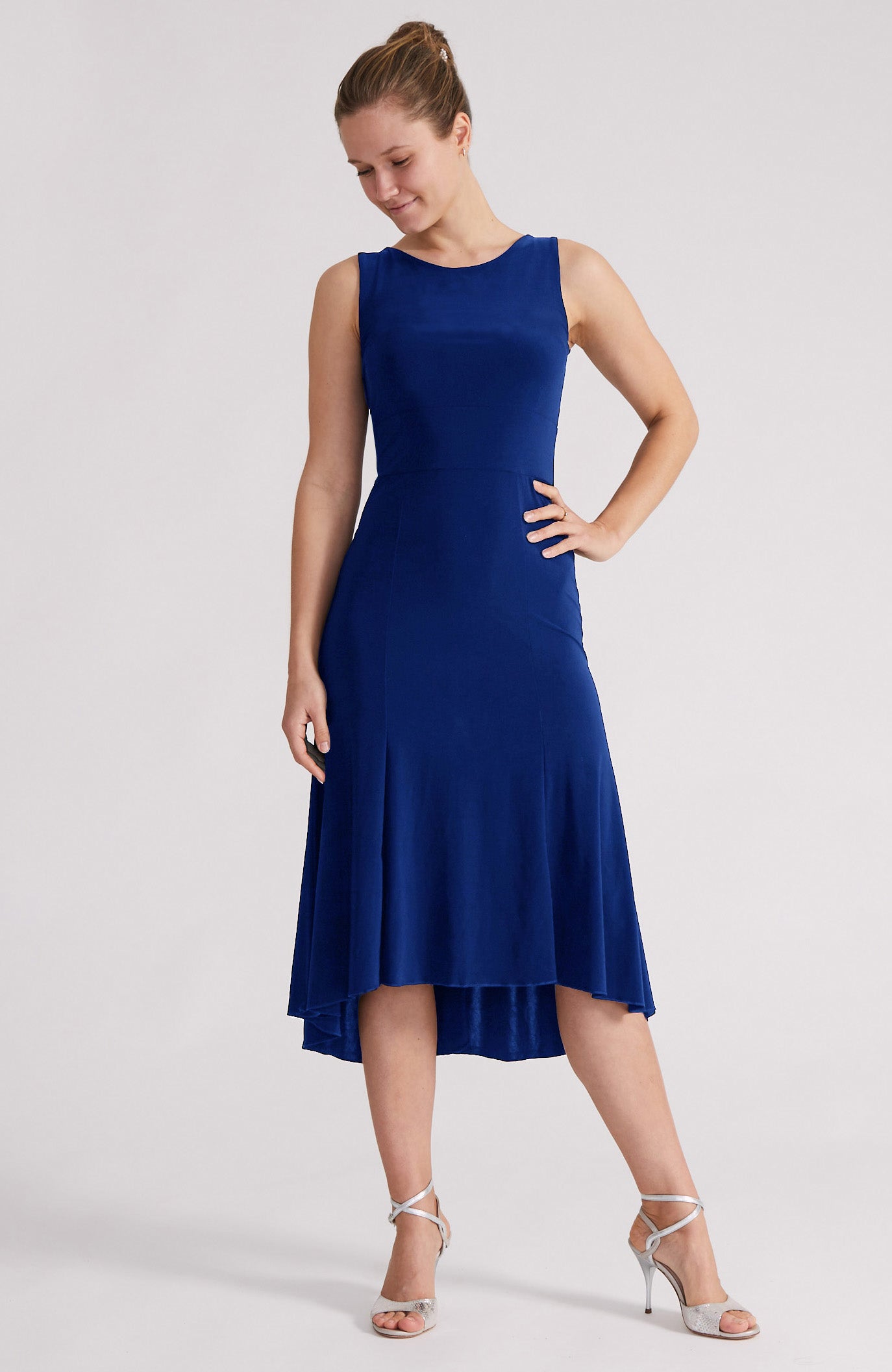 Robe de tango argentin bleu roi CARLA