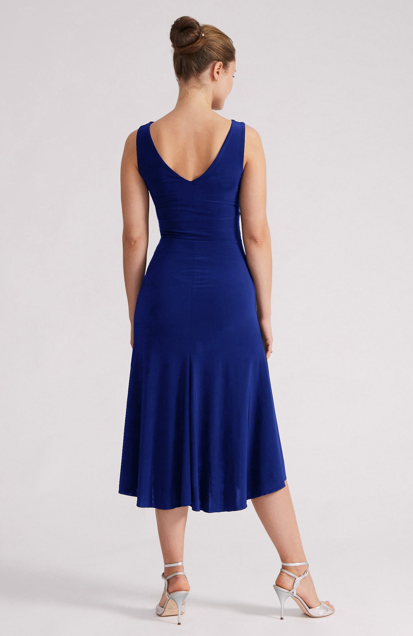 Robe de tango argentin bleu roi CARLA