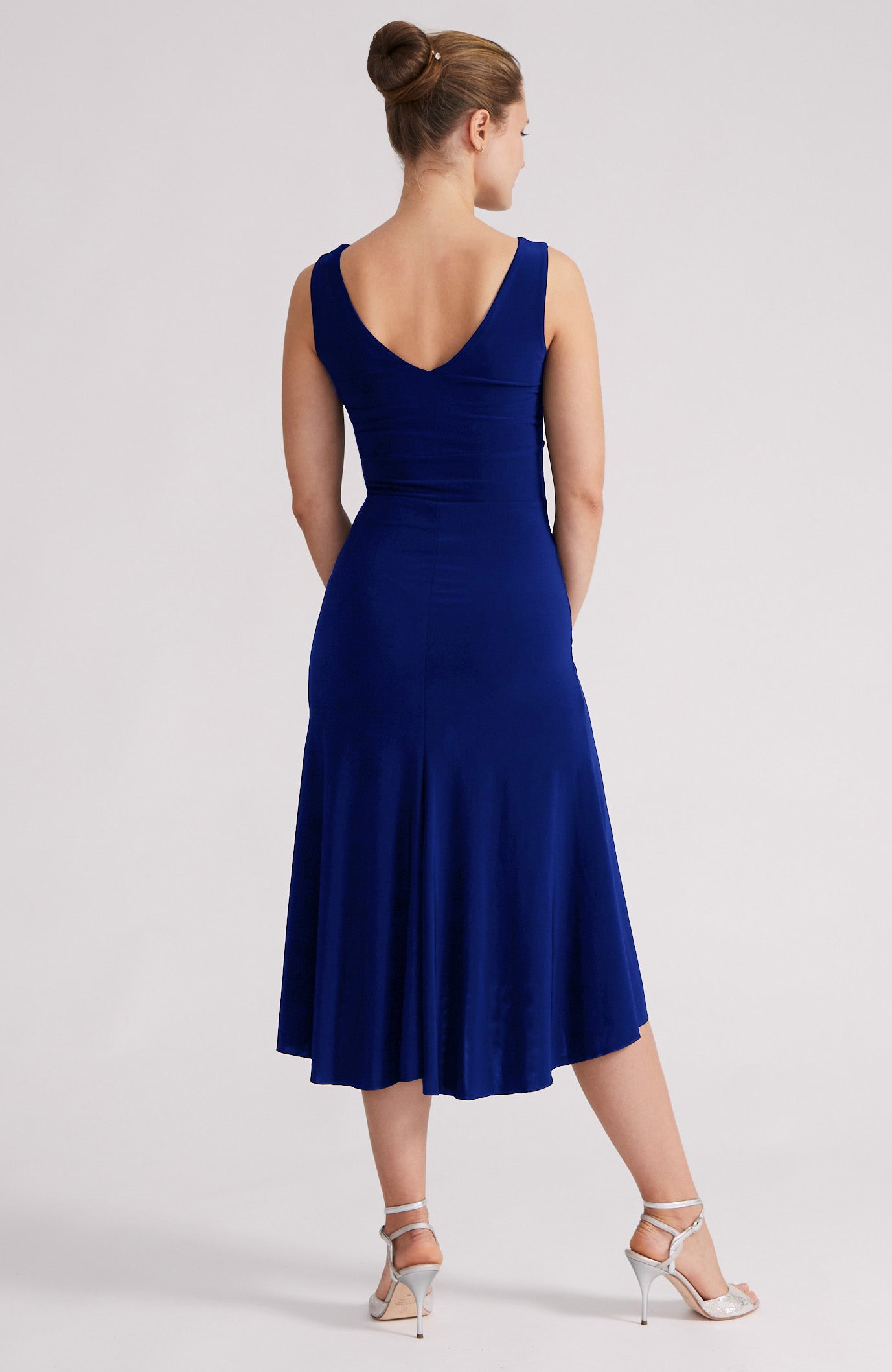 Robe de tango argentin bleu roi CARLA