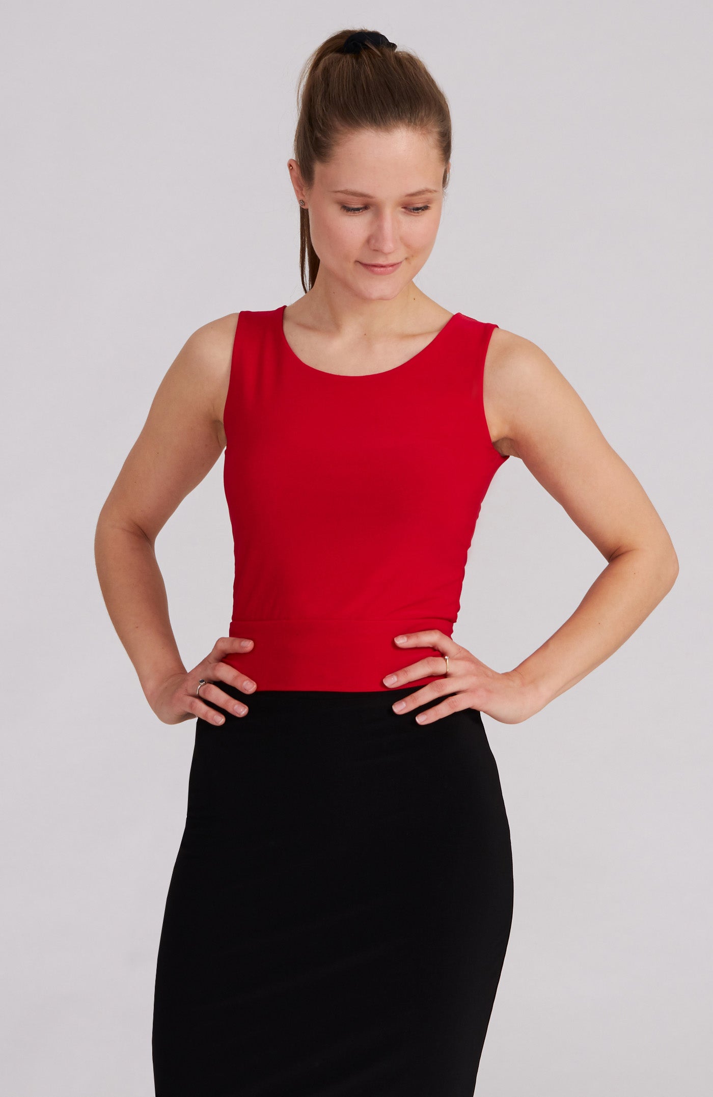 ZOE Crop Top mit Schleifendetail in Korallenrot