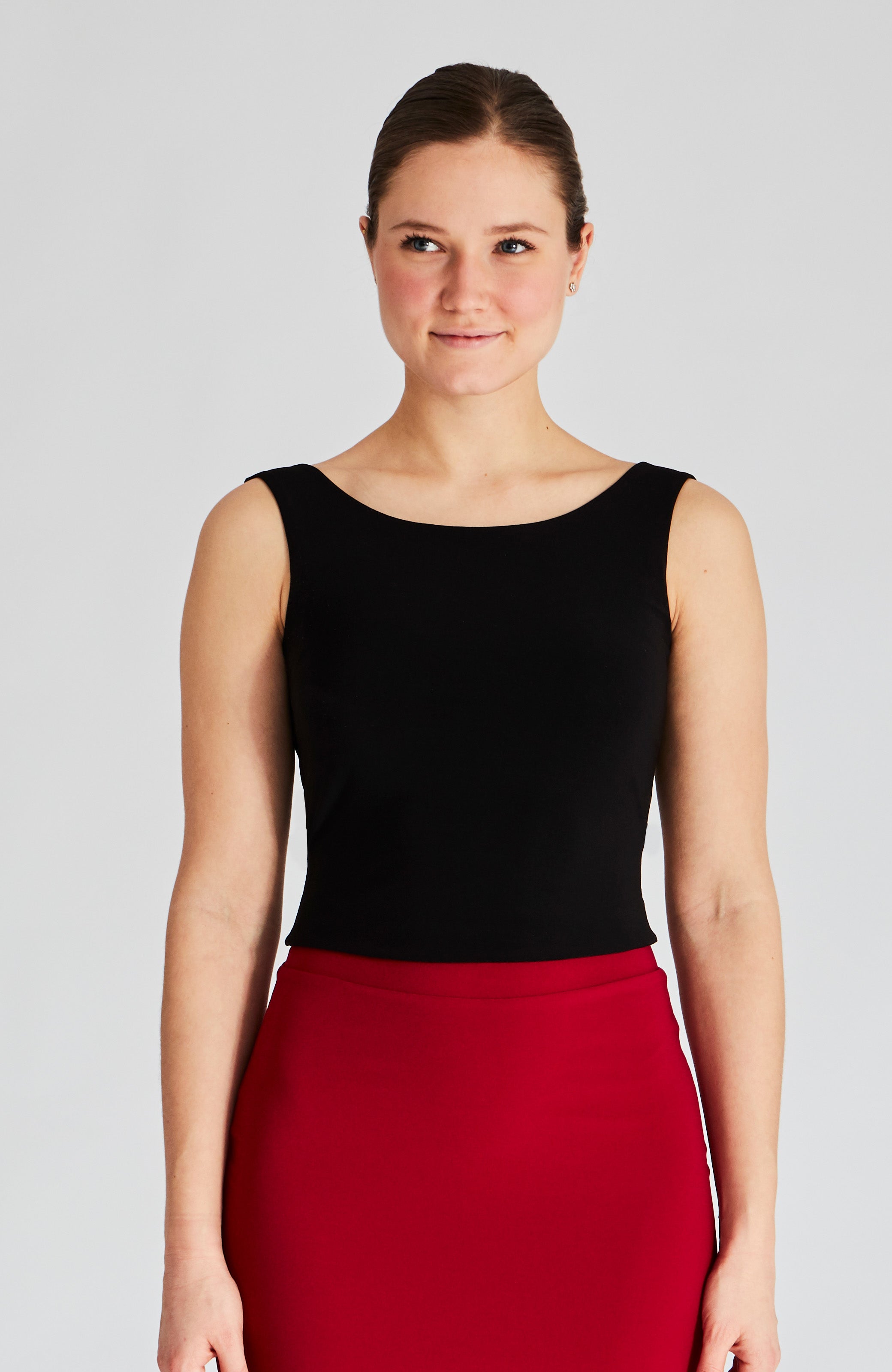 MARINA Cross Back Top in Black
